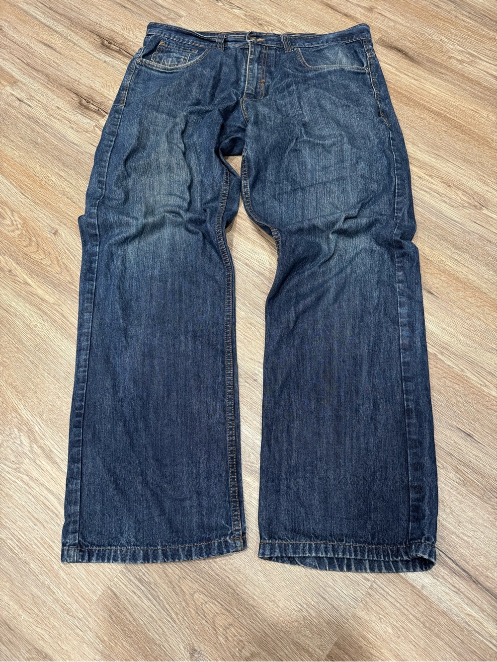 Vintage Y2K Rocawear Men's Dark Indigo Bootcut Jeans